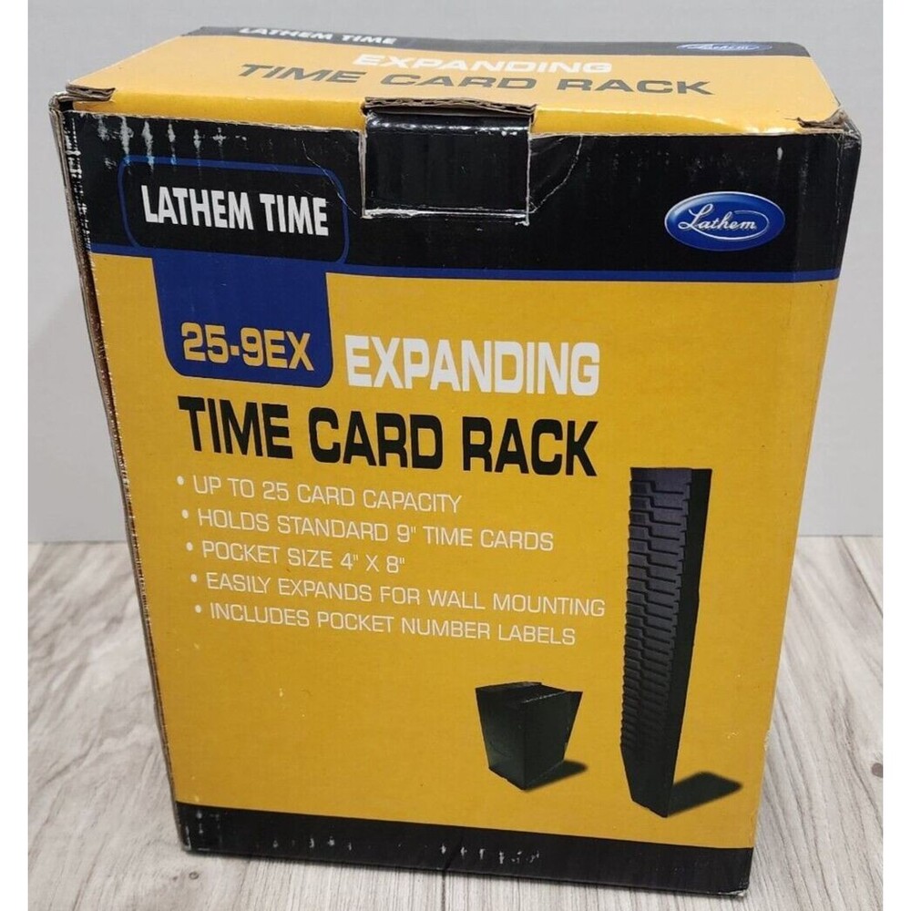 Lathem Time Expandable 25 Time Card Rack, Black 25-9EX